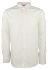 Hugo Boss Men's Orange Label EslimE Slim Fit Solid Shirt 2XL White